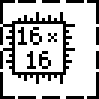 16 by 16 pixel sample grid